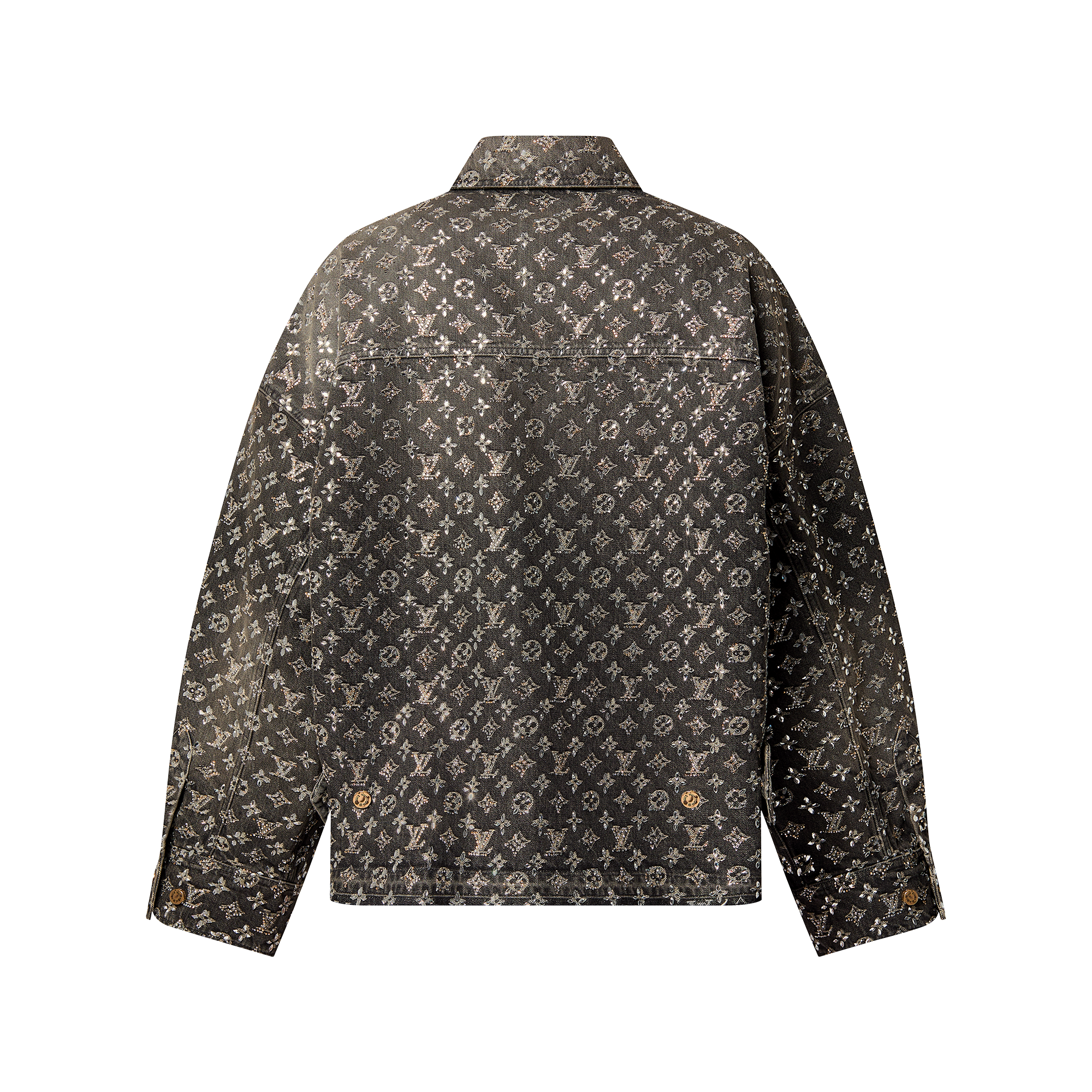 Made To Order Embroidered Monogram Denim Overshirt - High-End